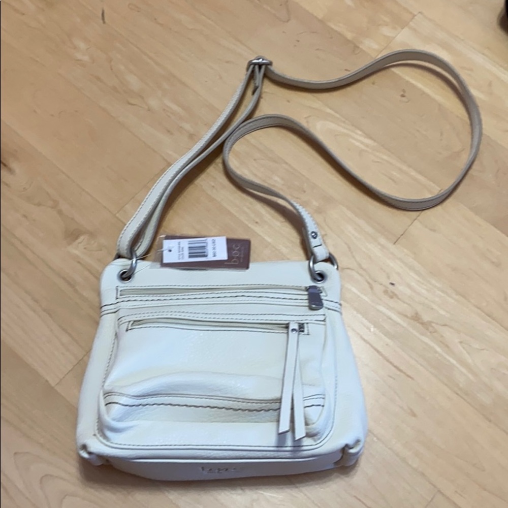 white leather cross body bag
